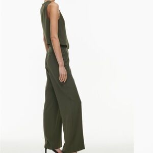 Aritzia Babaton Olive Green Agency Pant City Wool Size 6